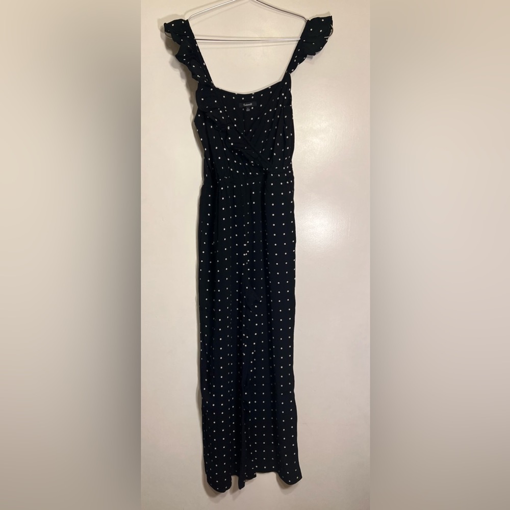 Madewell Black and White Polka Dot Jumpsuit
